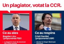 USR PLUS Dâmbovița „Aveau de ales între un judecător cu studii solide și experiență și un plagiator mincinos. Au ales plagiatorul”